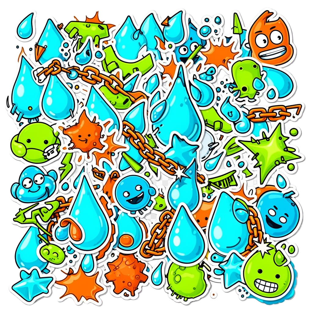 JUNCY splash stickers